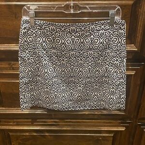 J. Crew size 2 Navy and White Ikat print   Skirt